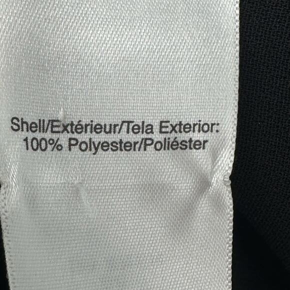 DKNY Black Crepe Draped Open Front Blazer Large - Picture 6 of 7